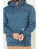 Image #3 - Carhartt Men's Rain Defender® Loose Fit Heavweight Quarter-Zip Hooded Pullover, Blue, hi-res