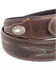 Cody James Men's Turquoise Stitched Longhorn Buckle Belt, Brown, hi-res