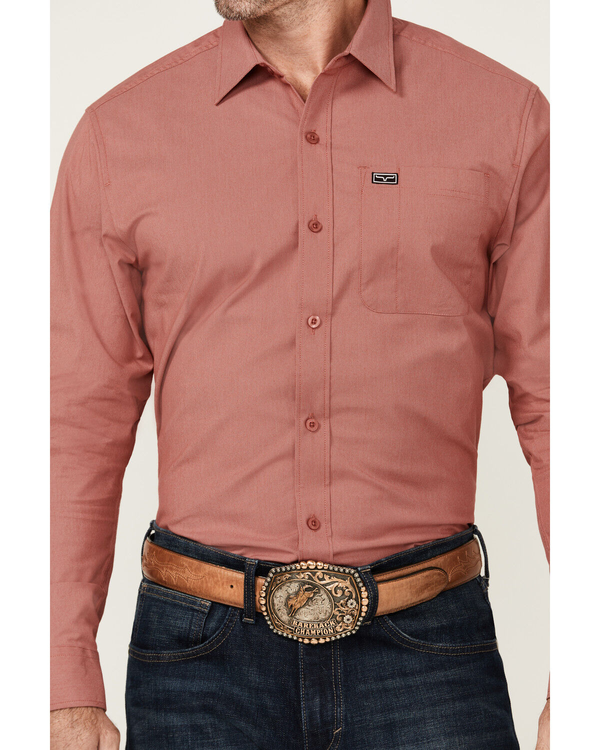 Image #3 - Kimes Ranch Men's Linville Short Sleeve Button-Down Performance Shirt, Red, hi-res
