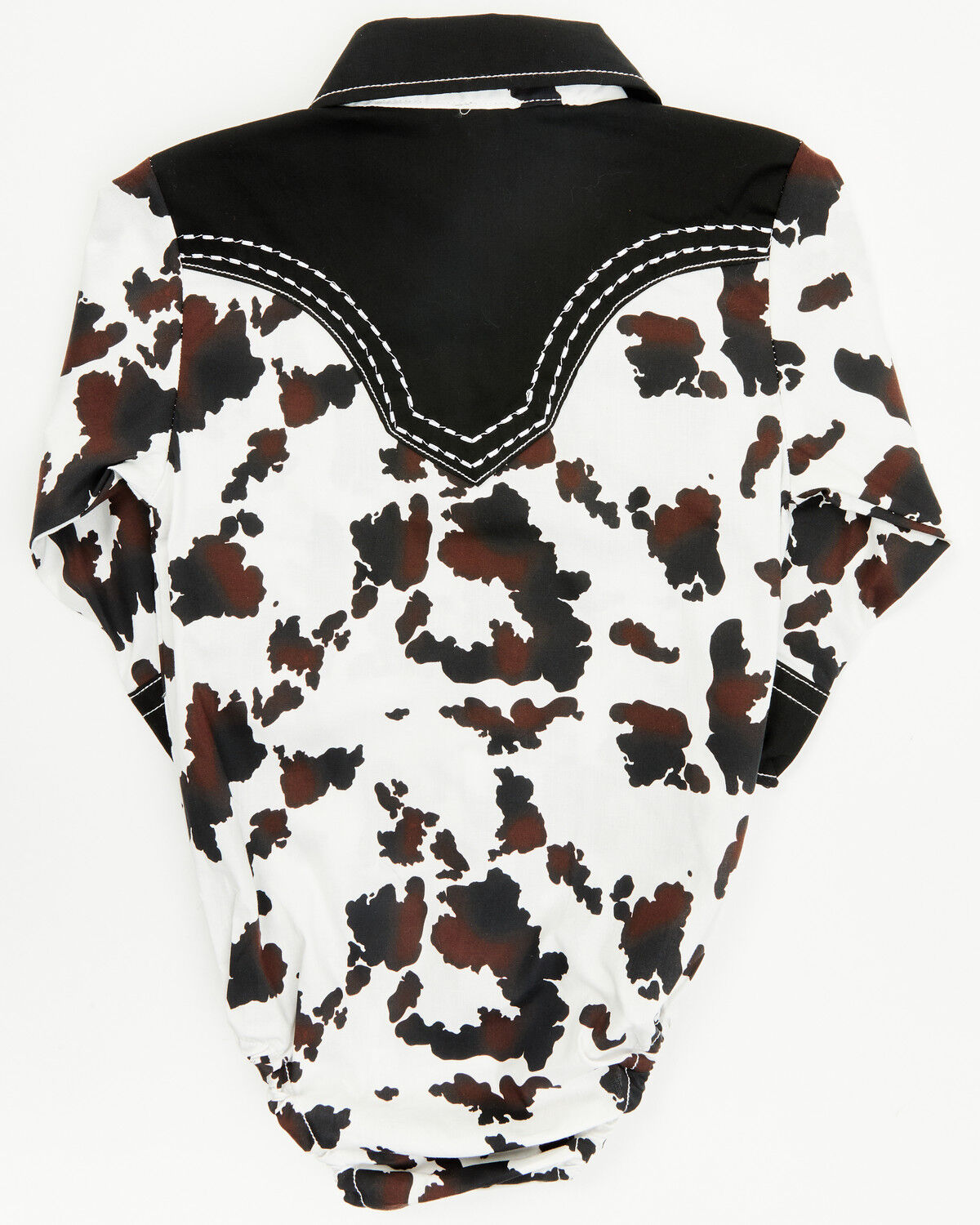 Image #3 - Cowgirl Hardware Infant Girls' Moody Cow Print Long Sleeve Snap Onesie, Black, hi-res
