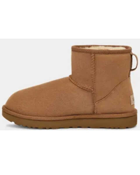 Image #3 - UGG Women's Classic Mini II Lined Short Suede Boots - Round Toe, Chestnut, hi-res