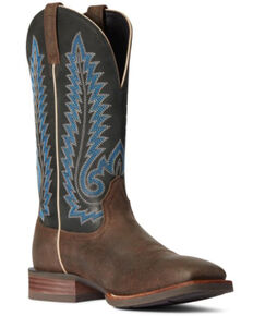 Ariat Men's Creston Western Boots - Wide Square Toe, Brown, hi-res
