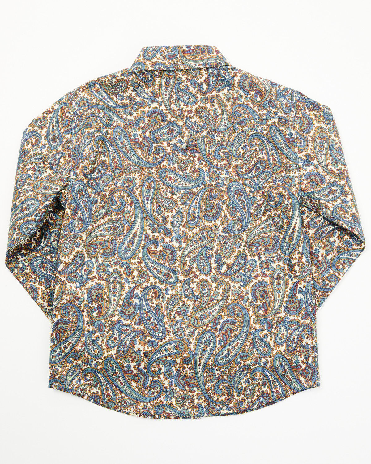 Image #3 - Cody James Toddler Boys' Madera Paisley Print Long Sleeve Snap Western Shirt, Blue, hi-res