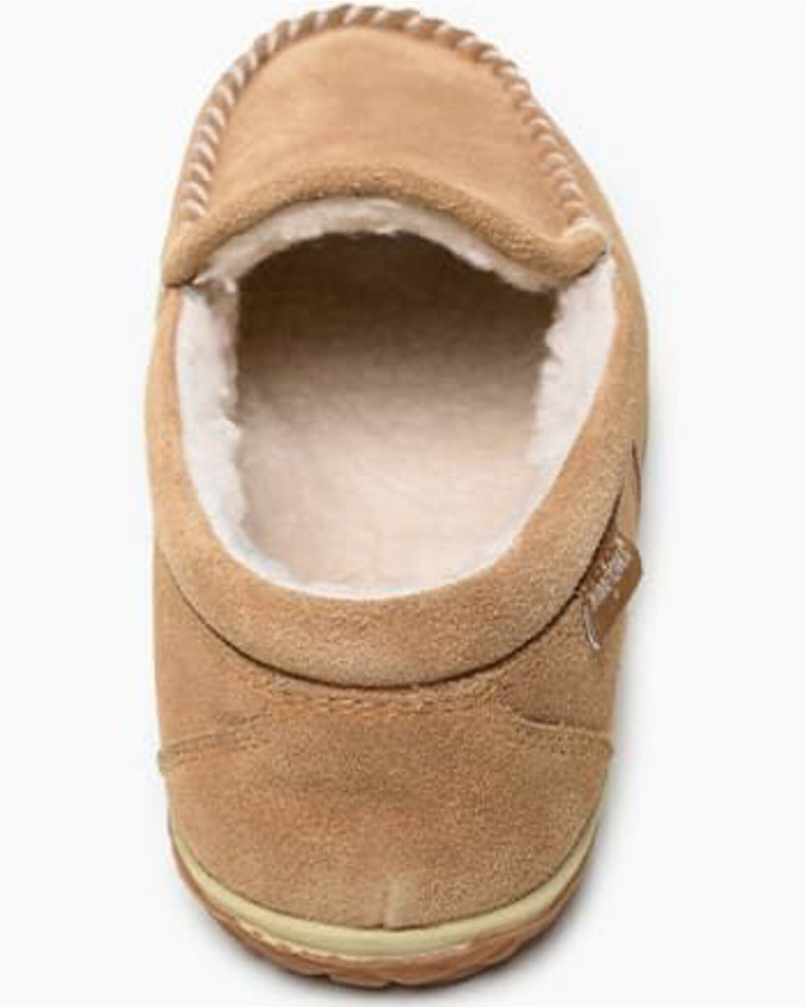 Image #3 - Minnetonka Men's Tilden Slippers - Moc Toe, Red, hi-res