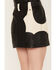Image #4 - Boot Barn x Understated Leather Women's Dance Till Dawn Leather Skirt, Cream/black, hi-res