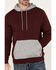 Image #3 - Hooey Men's Tundra Hooded Sweatshirt, Burgundy, hi-res