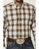 Image #3 - Cinch Men's Large Plaid Print Long Sleeve Button Down Western Shirt , Brown, hi-res