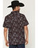 Image #4 - Moonshine Spirit&reg; Men's Purple Haze Paisley Print Short Sleeve Snap Western Shirt, Purple, hi-res