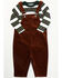 Image #1 - Cody James Infant Boys' Overalls & Striped Shirt Onesie Set, Multi, hi-res