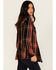 Image #4 - Idyllwind Women's Glenmond Dobby Plaid Print Long Sleeve Snap Flannel Shirt, Black, hi-res