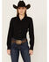 Image #1 - Ariat Women's Solid Long Sleeve Button-Down Performance Western Shirt, Black, hi-res