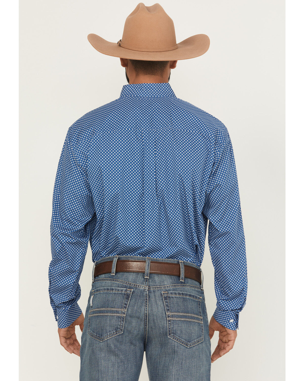 Image #4 - Cinch Men's Floral Print Long Sleeve Button-Down Western Shirt, Blue, hi-res