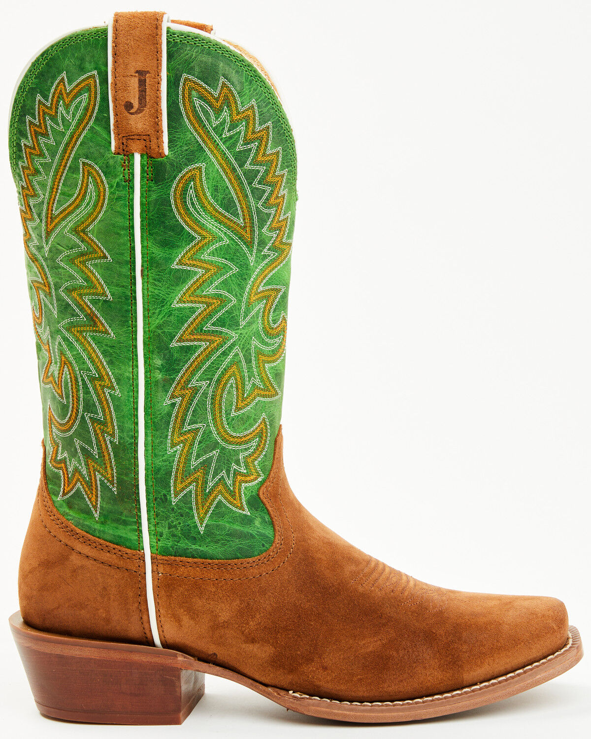 Image #2 - Justin Men's Show Off Tall Western Boots - Square Toe, Medium Brown, hi-res