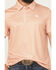 Image #3 - Rock & Roll Denim Men's Geo Print Short Sleeve Button-Down Stretch Polo Shirt, Orange, hi-res