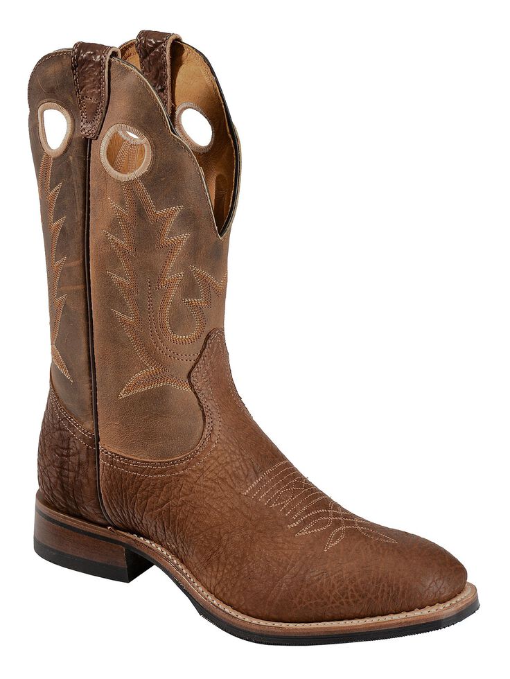 Boulet Cognac Roper Cowboy Boots - Round Toe - Country Outfitter
