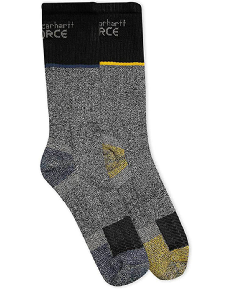 Carhartt Men's 2-Pack Steel Toe Crew Socks, Black, hi-res