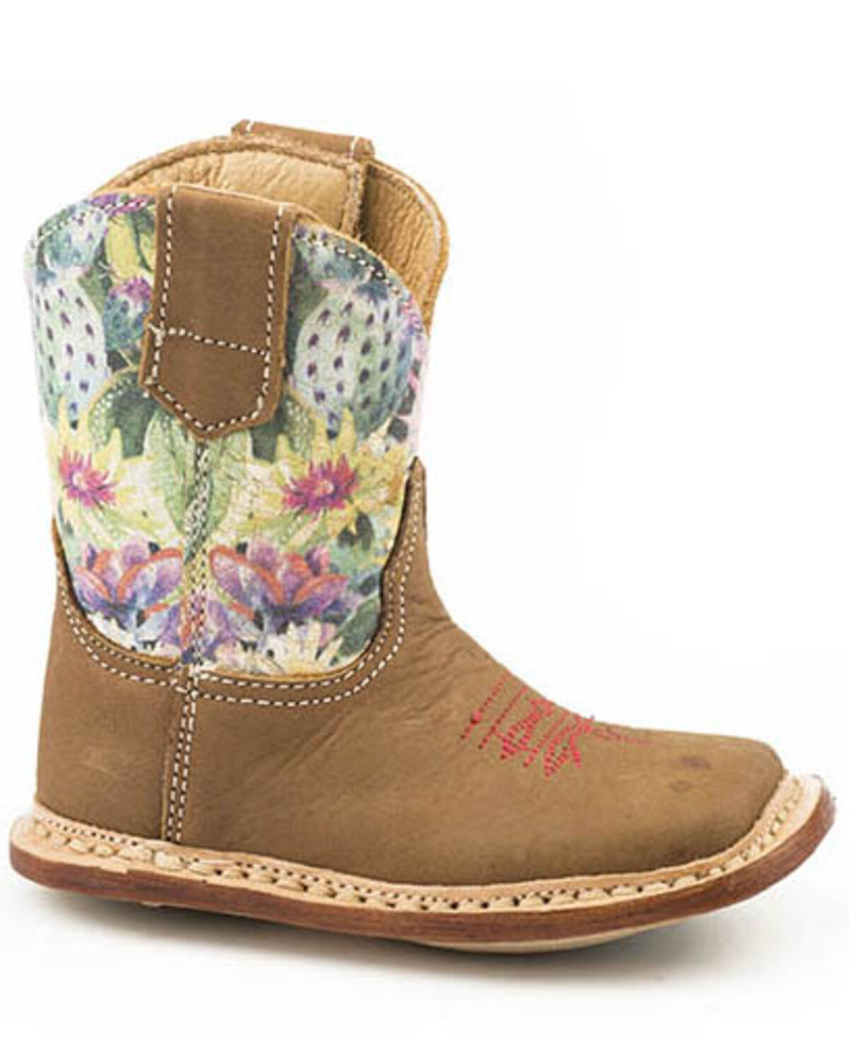 Image #1 - Roper Toddler Boys' Cactus Western Boots - Square Toe, Tan, hi-res