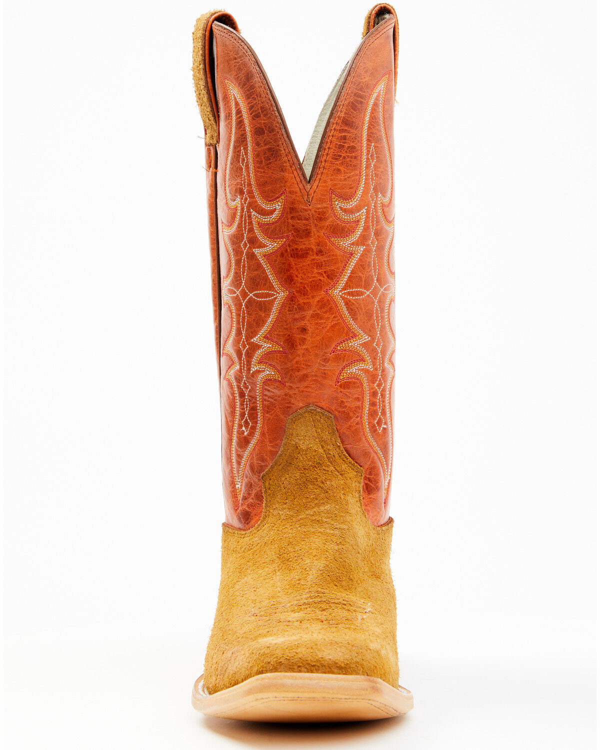Image #4 - Hondo Boots Men's Roughout Western Boots - Broad Square Toe, Brown, hi-res