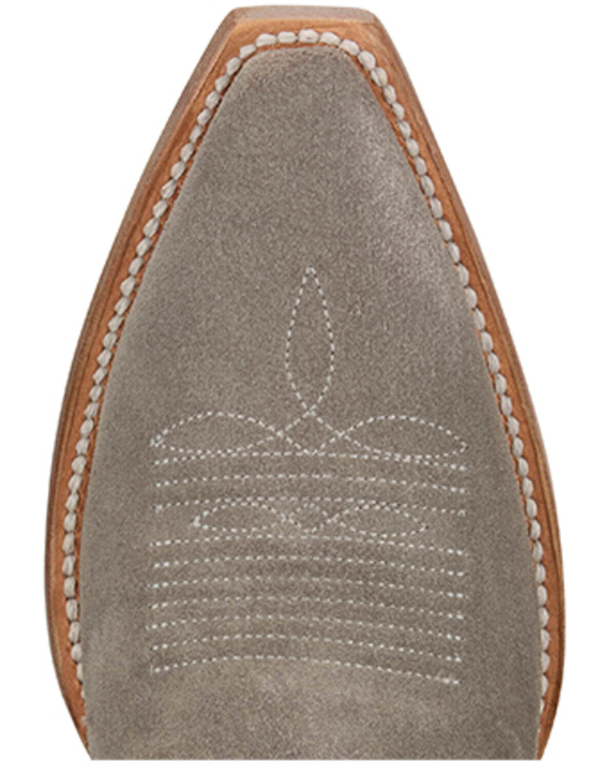 Image #6 - Tony Lama Women's Lea Suede Western Booties - Snip Toe, Light Grey, hi-res