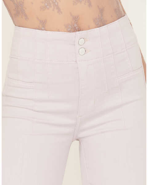 Image #2 - Free People Women's Jayde Denim Flare Jeans, Lavender, hi-res