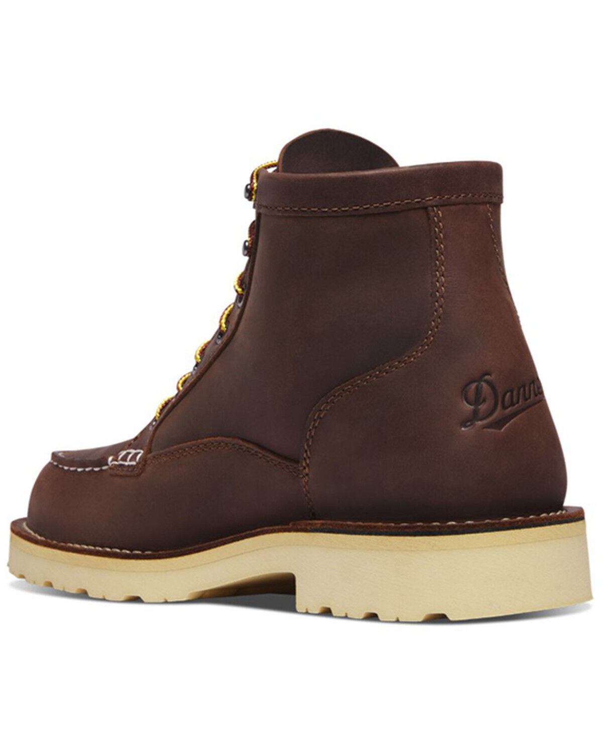 Image #3 - Danner Men's 6" Bull Run Lace-Up Work Boots - Soft Toe, Brown, hi-res