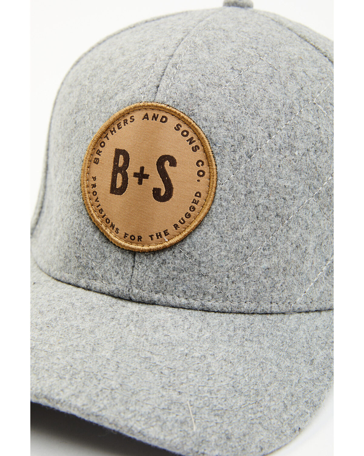 Image #2 - Brother and Sons Men's Quilted Ball Cap, Light Grey, hi-res