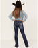 Image #3 - Shyanne Little Girls' Dark Wash Dreamcatcher Embroidered Bootcut Jeans, Blue, hi-res