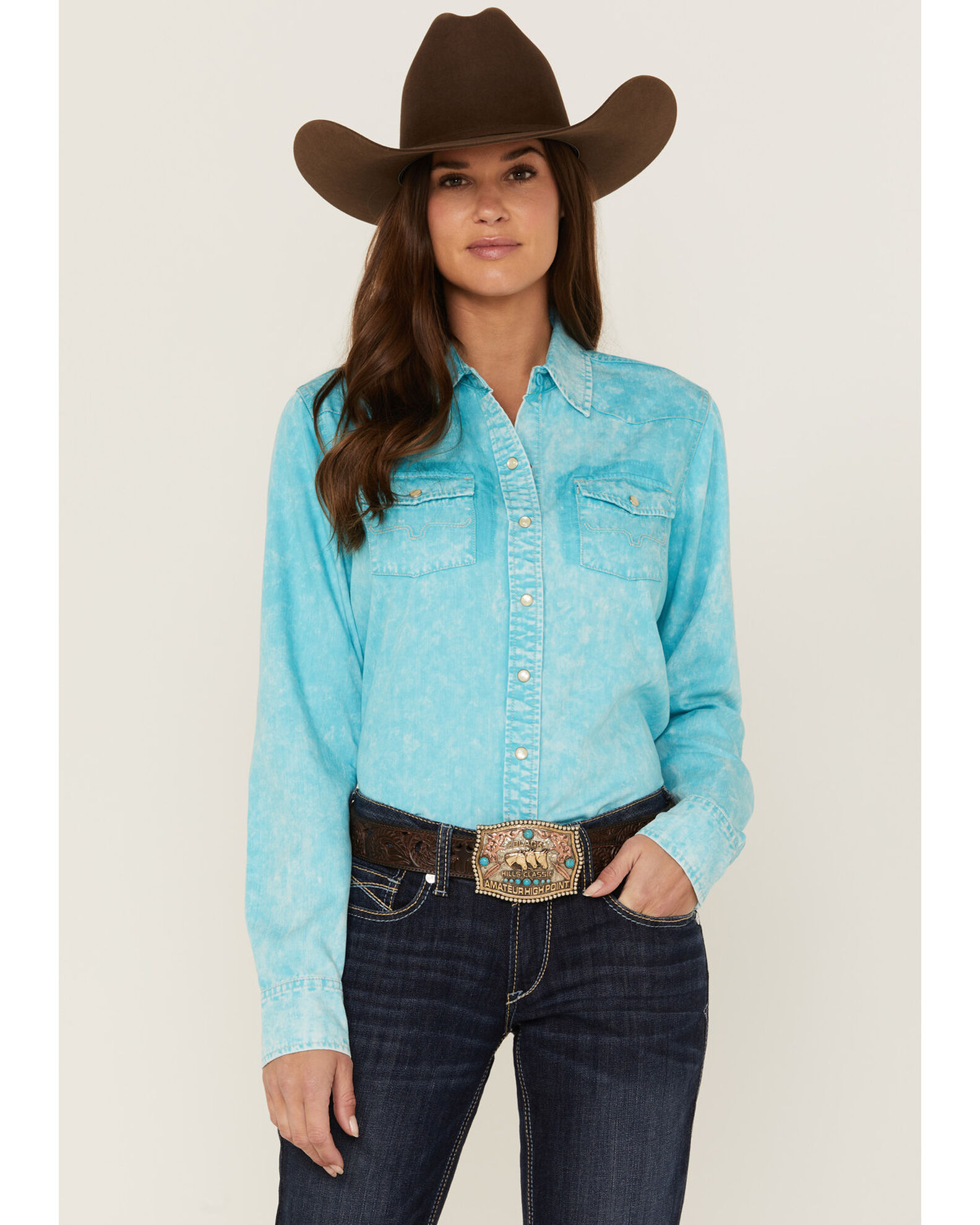 Turquoise pearl snap shirts online