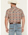 Image #4 - RANK 45® Men's Willow Creek Southwestern Print Short Sleeve Snap Performance Western Shirt, Tan, hi-res