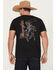 Image #1 - Wrangler Men's Neon Roping Cowboy Logo Short Sleeve Graphic T-Shirt, Black, hi-res