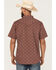 Image #4 - Moonshine Spirit Men's Lava Paisley Print Short Sleeve Snap Western Shirt, Red, hi-res