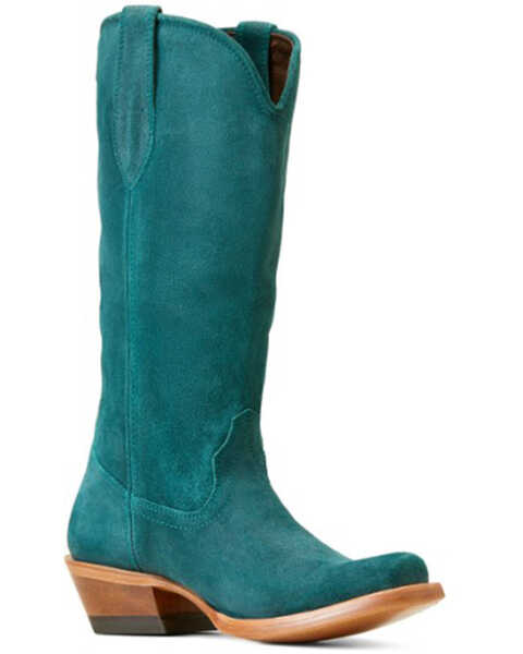 Ariat Women's Memphis Western Boots - Square Toe, Blue, hi-res