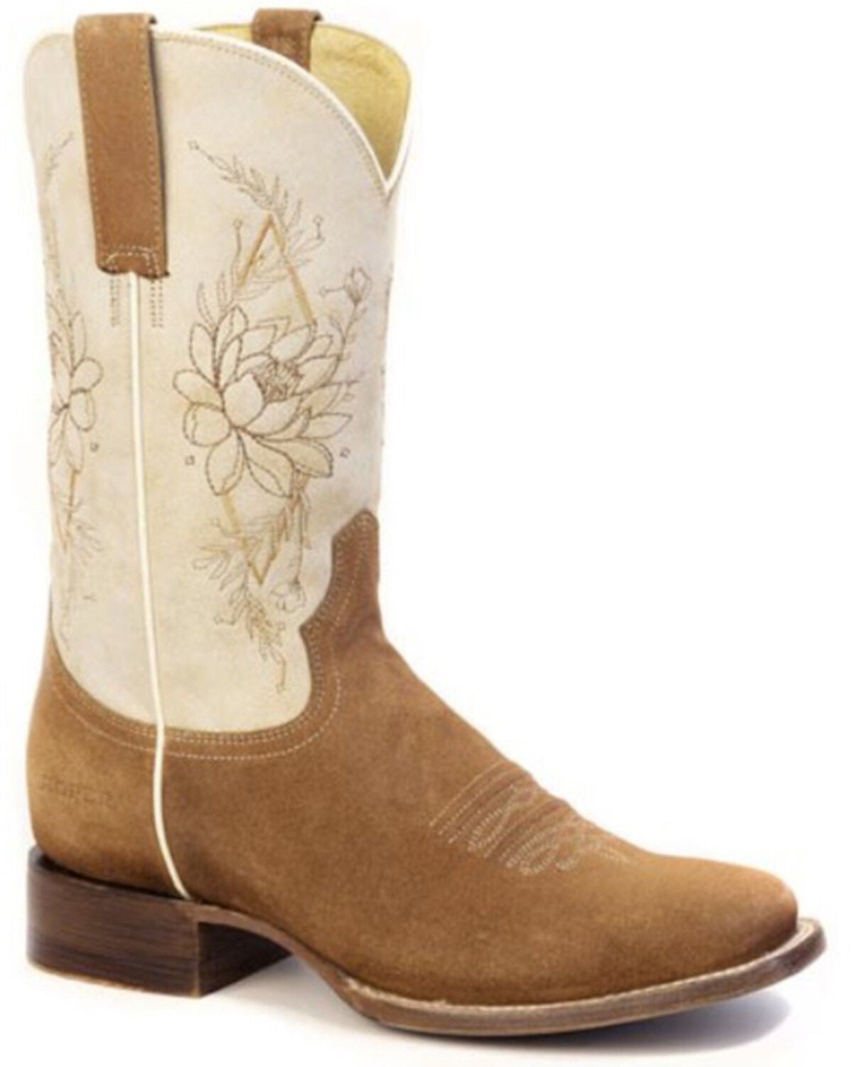 Roper Women's Abbie Western Boots - Broad Square Toe, Brown, hi-res