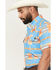 Image #2 - Rock & Roll Denim Men's Tek Southwestern Print Short Sleeve Snap Western Shirt, Blue, hi-res