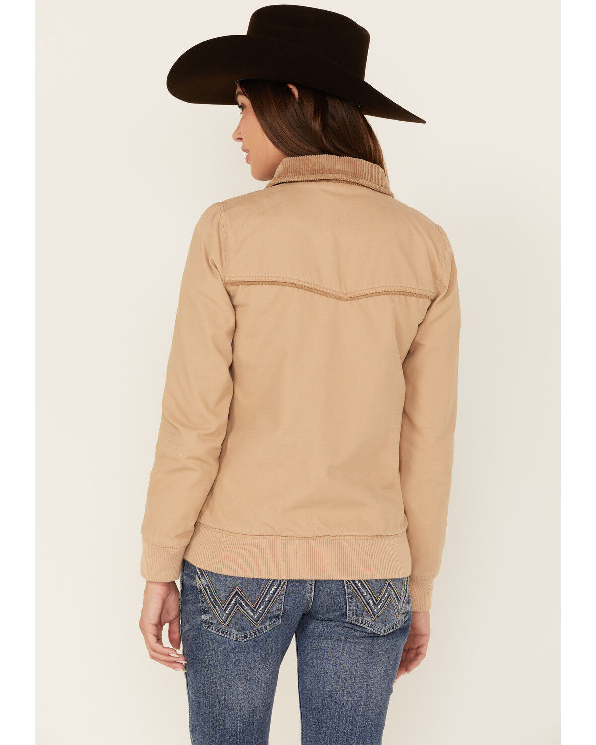 Image #4 - Powder River Outfitters Women's Cotton Canvas Bomber Jacket, , hi-res