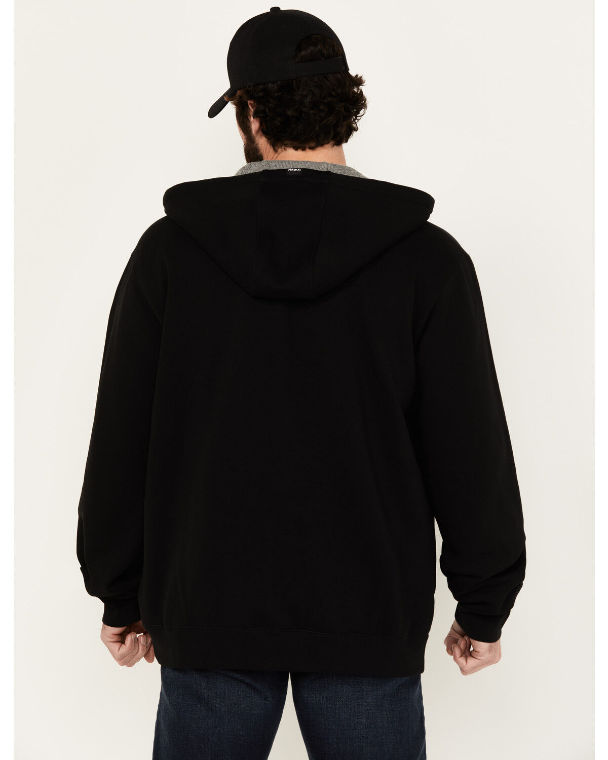 Image #4 - Hawx Men's Zip Front Hooded Zip Jacket, Black, hi-res
