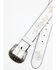 Image #2 - Shyanne Women's Lasy Floral Embroidered Rhinestone Western Belt, White, hi-res