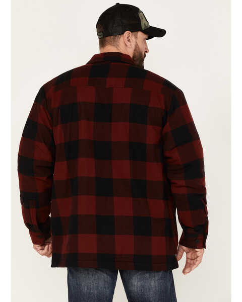 Image #4 - North River Men's Heavyweight Fleece Lined Flannel Shirt, Red, hi-res