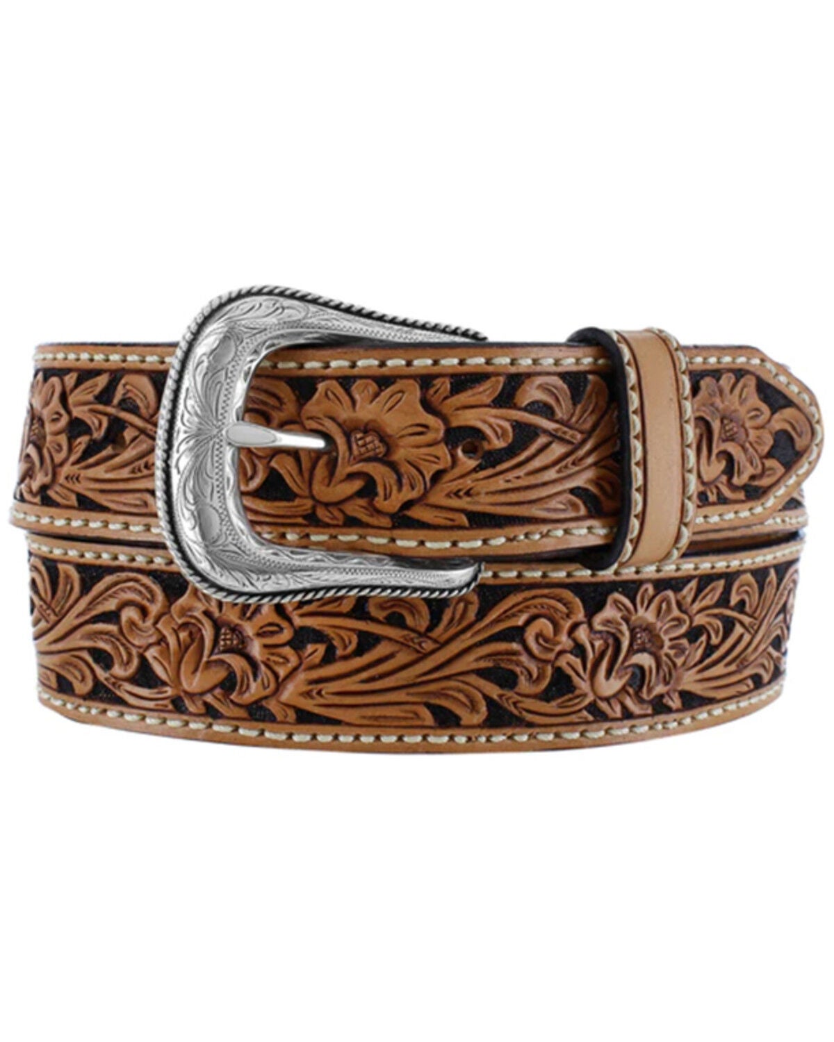 Tony Lama Men's Veracruz Vine Belt, Brown, hi-res