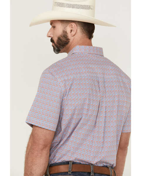 Image #4 - RANK 45® Men's Dude Ranch Geo Button-Down Western Shirt , Blue, hi-res