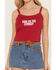 Image #3 - Blended Women's Dibs On The Cowboy Graphic Tank, Red, hi-res