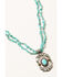 Image #1 - Shyanne Women's Cactus Rose Turquoise Medallion Necklace, Multi, hi-res