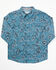 Image #1 - Cody James Toddler Boys' Lasso Paisley Print Long Sleeve Snap Western Shirt, Blue, hi-res