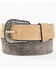 Image #1 - Cody James Men's 2-Tone Hair-On Billet Western Belt, Black/tan, hi-res