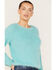 Image #2 - Rock & Roll Denim Women's Fuzzy Knit Sweater, Turquoise, hi-res