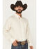 Image #2 - George Strait by Wrangler Men's Geo Print Long Sleeve Button-Down Stretch Western Shirt - Tall, White, hi-res