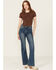 Image #1 - Rock & Roll Denim Women's Medium Wash High Rise Extra Stretch Trouser Jeans, Medium Wash, hi-res