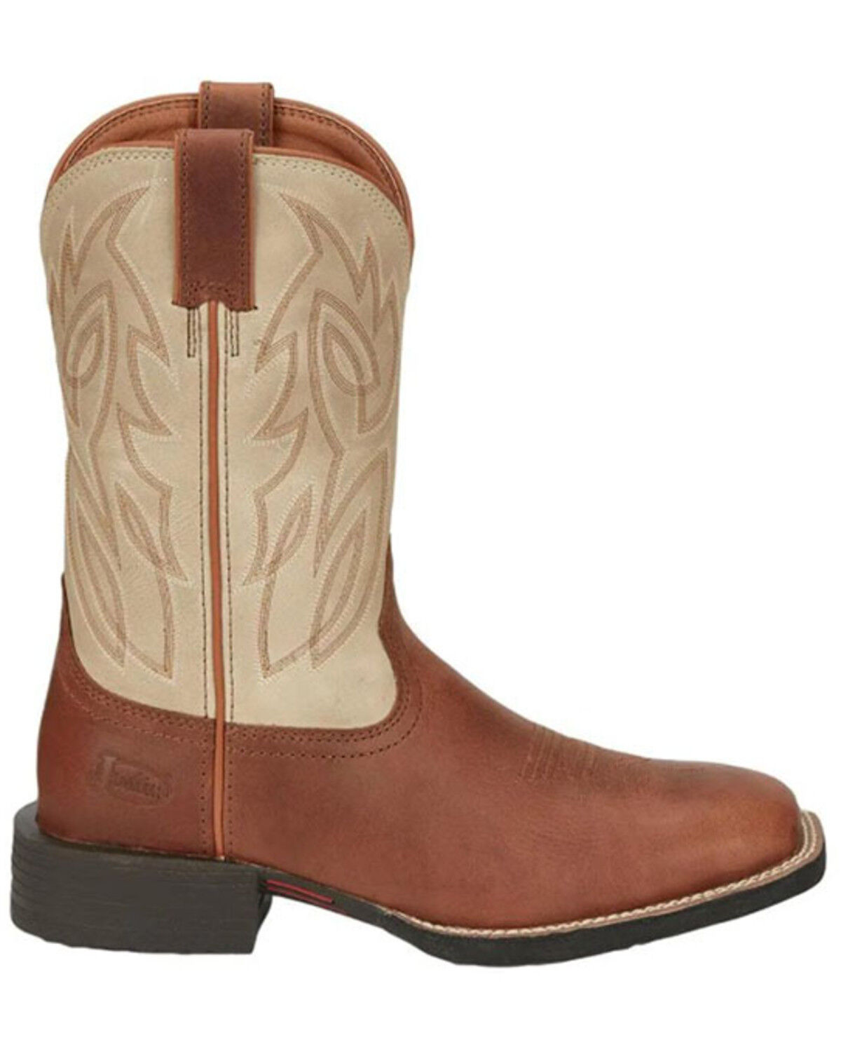 Image #2 - Justin Men's Canter Performance Western Boots - Broad Square Toe, Brown, hi-res