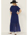 Image #4 - Shyanne Women's Lace Inset High-Low Maxi Dress, Blue, hi-res