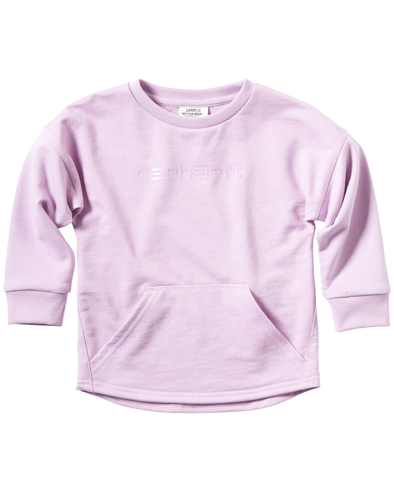 Carhartt Toddler Girls' Pink French Terry Pullover Sweatshirt , Pink, hi-res
